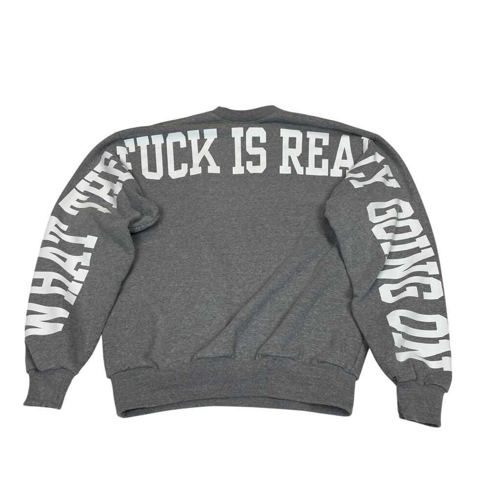 Freshjive WTFIRGO Oversized Sweatshirt Men's Medium Crewneck Pullover